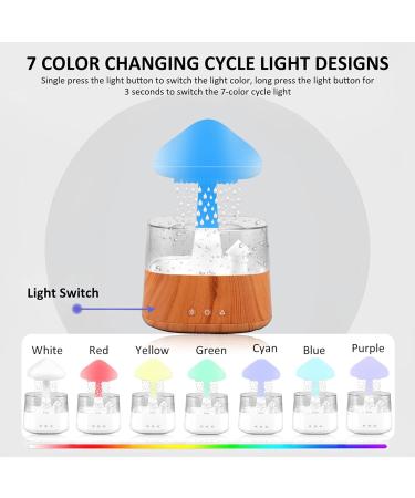 Cloud Rain Humidifier with 7 Color Changing Lights - Multifunctional Aroma Diffuser for Home - Grain - Buy Online on GoSupps.com