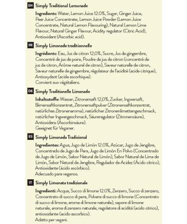 Traditional Light Lemonade - Vegan-Friendly Soft Drink (1 Litre) - Buy Online on GoSupps.com