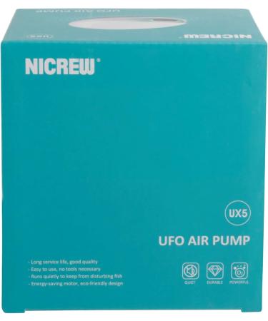 Buy Nicrew Ultra-Quiet Aquarium Air Pump for 400L - Adjustable Flow 37 dB Complete Set with Hose Stone & Valve - Buy Online on GoSupps.com