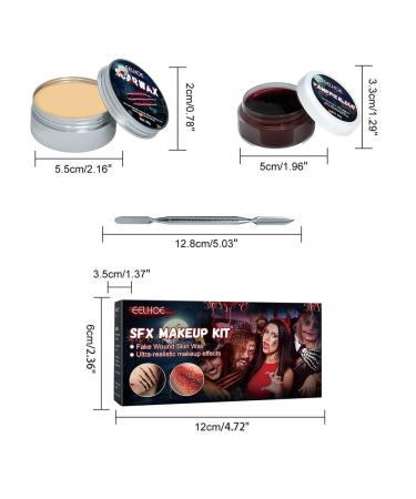 Buy Makeup Skin Wax Halloween Scar Wax & Fake Blood Gel Kit | Best International Shipping - Buy Online on GoSupps.com