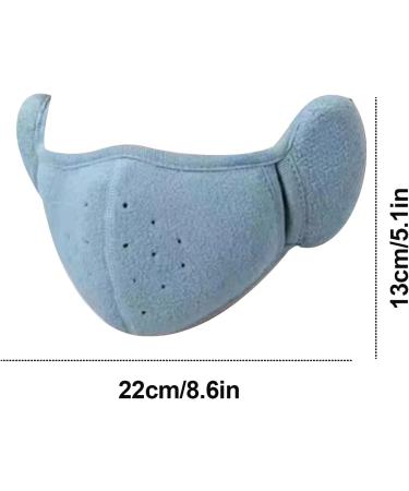 Winter Ear Protection & Facial Masks | Reusable Cotton Half Storm Hood for Outdoor Sports | 2-in-1 Soft Bandanas in Light Blue - Buy Online on GoSupps.com