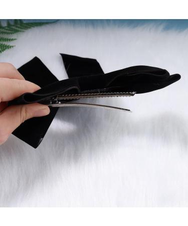 Yheakne Satin Loop Long Cock Headdress - Women's Winter Hair Clip & Jewelry Gift (Black 1 Piece) - Buy Online on GoSupps.com