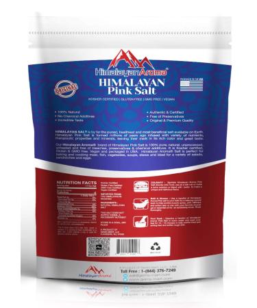 Himalayan Pink Salt 5 lbs - Coarse Grain for Grinders & Mills | Bath Salt | Sea Salt | Kosher Certified - Essential Minerals Dense - Resealable Bag - 5.0 Pounds - Buy Online on GoSupps.com