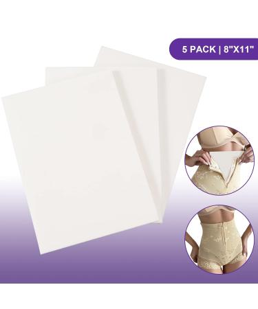 5 Pack Lipo Foam Pads for Post Surgery Recovery - Abdominal Flattening, Liposuction, Tummy Tucks, BBL - White - Buy Online on GoSupps.com
