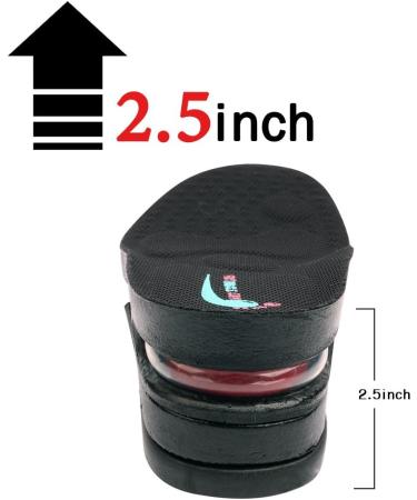 Height Increase Shoe Insoles with Air Cushion - 3 Layers (2.5" Lift) for Men s Size 7-11 | Boost Your Height Comfortably - Buy Online on GoSupps.com