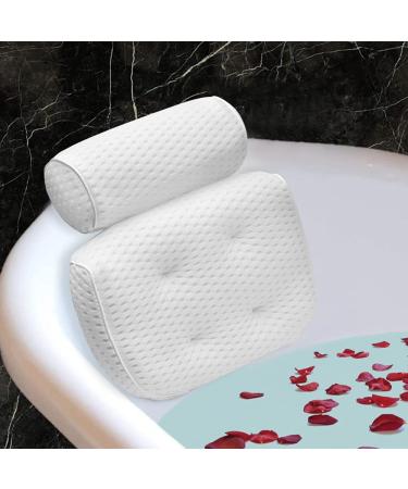 Bath Pillow for Bathtub Support Neck,Head and Back with Non-Slip Suction Cups and Comfortabl 4D AirenMesh Bathtub Pillow for Women & Men