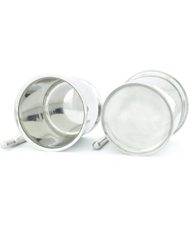 Premium Stainless Steel Shaving Brush Mug with Handle | Shaving Cream Soap Dish for Men - Buy Online on GoSupps.com