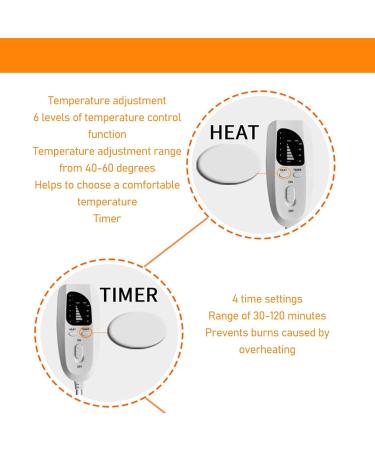 Alomejor Electric Warming Scarf & Heating Pillow 6-Stage Temp Control for Seniors & Office Workers EU Plug 220-240V - Buy Online on GoSupps.com