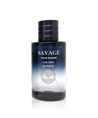 Savage Cologne for Men - Hybrid & Company Eau De Toilette, Masculine Scent 3.4 Fl Oz - Buy Online on GoSupps.com