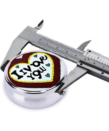 Love Confessions Round Pill Box - 3 Compartment Portable Organizer for Travel & Purse - Buy Online on GoSupps.com
