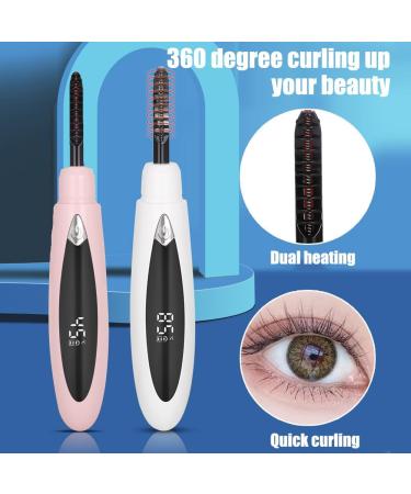 Eyelash Curler Heated Eyelash Curler Electric Safe Heated Eyelash Curler with 3 Temperature Modes Rechargeable Eyelash Lifting Quick Heating Within 10s - 24 Hours Long Lasting (Pink) Pink. - Buy Online on GoSupps.com