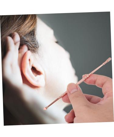 Spiral Ear Spoon Kit - Stainless Steel Ear Wax Removal Tools & Helix Earrings - Compact Ear Cleaner Supplies in Rose Gold - Buy Online on GoSupps.com