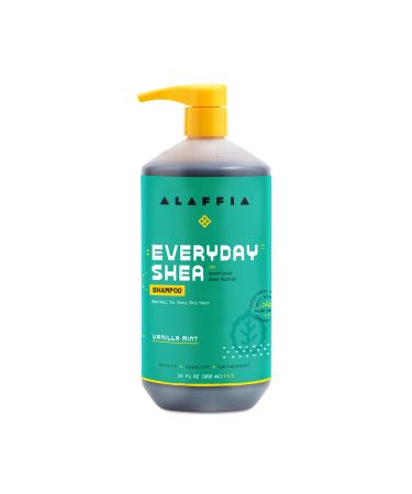 Alaffia EveryDay Shea Shampoo, Gentle Cleansing Shampoo for Normal to Dry Hair, Made with Fair Trade Unrefined Shea Butter, No Parabens or Phthalates, Vanilla Mint, 32 Fl Oz Vanilla Mint 32 Fl Oz (Pack of 1)