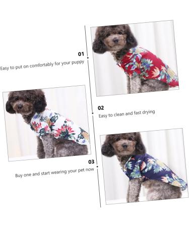 Nusitou 4-Piece Green Hawaii Pet Shirt Set - Fashionable Summer Dog T-Shirts & Blouses for Boys - Buy Online on GoSupps.com