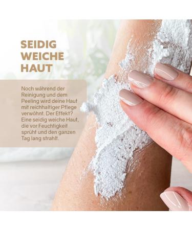 Puremetics 3-in-1 Shower Gel (250 g) Shower Gel Exfoliating and Lotion in one Vegan and Plastic-free | Nourishes Slimmes and Straightens the Skin Sugary Sea Salt Exfoliation Zero Waste Shea Care - Buy Online on GoSupps.com
