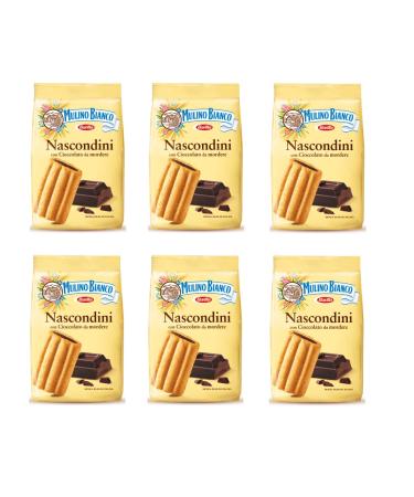 Mulino Bianco Nascondini Biscuits with Cocoa Center, 330 g, Set of 6