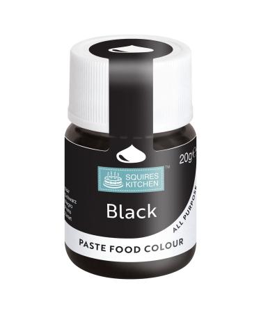 Squires Kitchen Black Food Colouring Paste Concentrated Food Colour for Use with Sugarpaste Icing Fondant Modelling Pastes Buttercream Royal Icing Cake Mixes and More - 20g