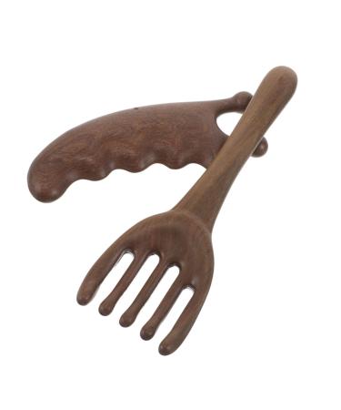 SOIMISS 2pi ces Peigne De Massage Bois De Santal Avec Grattage Outil De Massage Chevelu Pour Soins Capillaires Domicile