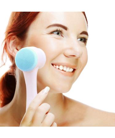 Cleaning brush face cleaning brush face cleaning brush washing face brush suitable for pore cleaner deep cleaning and gentle exfoliation suitable all skin types blue