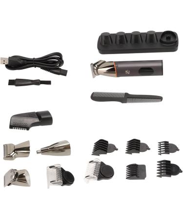 Qukaim Hair Trimmer Set Electric Hair Clipper Set with 6 Guide Combs for Men Waterproof Nose Hair Cutter and Eyebrow Grooming - Buy Online on GoSupps.com