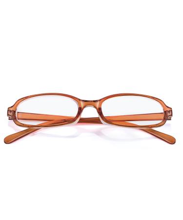 Myiaur Fashion Fake Glasses - Non Prescription Glasses for Women Y2K Eyewear Clear Frame with Anti-Blue Light Protection A03 Brown