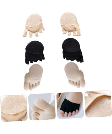 FRCOLOR 3 Sets 3 Pairs Half Socks Coloured Heels Sandals for Women Socks for Sandals Half Socks Toe Socks Socks with High Heels Half Palm Socks Invisible High Heel - Buy Online on GoSupps.com