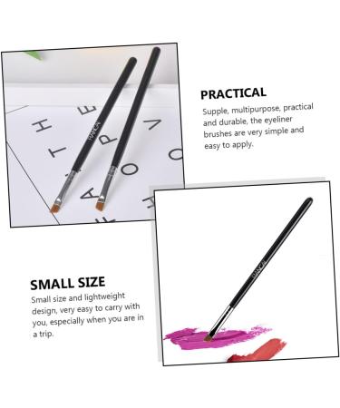 FOMIYES 10 Pcs Makeup Brush Eyebrow Brush Eye Brush Eyeliner Brush Makeup Eyeliner Wand Girl Oblique Head 16x0.7cmx2pcs Blackx2pcs - Buy Online on GoSupps.com