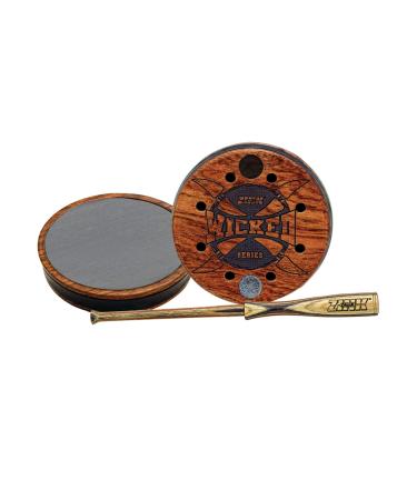 Zink Wicked Series Hunting Pot Turkey Call | Wood/Acrylic Durable Weatherproof Traditional Design Hand-Tuned Soft Close-Range Calling Slate