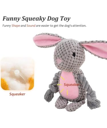 Yuremeey Plush Dog Toys - Cuddly Squeaky Tug Toy for Small & Medium Dogs & Rabbits | Interactive Wrinkle Paper Design | International Shipping Available - Buy Online on GoSupps.com