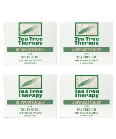 Tea Tree Therapy Suppositories (4-Pack of 6) - Natural Tea Tree Oil Formula - Buy Online on GoSupps.com