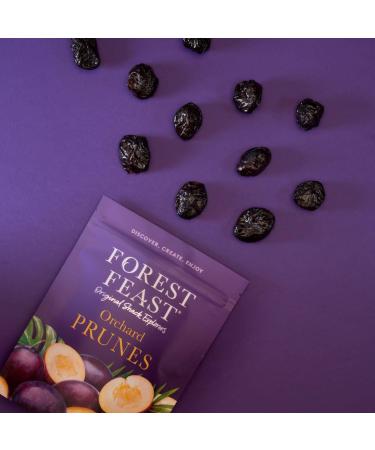 FOREST FEAST Dried Orchard Prunes 6 x 200g | Naturally Dried Whole Prunes Fruit Snack with No Added Sugar High in Fibre & Low Fat | Snacking Baking or Cooking - Buy Online on GoSupps.com