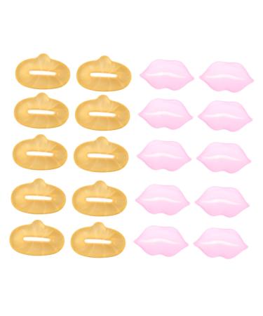 20Pcs Exfoliating Lip Mask Lip Membrane Gel Moisturizing Lip Mask Natural Face Mask Lip Care Mask Lip Pads Lip Balm Collagen Material