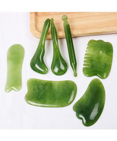 Gua Sha Set Facial Beauty Tools Face Roller Skin Massager Guasha Board Decrease Puffiness and Tighten Skin Care Tools for Face Body Eyes Neck Skin Tightening Routine(G) - Buy Online on GoSupps.com