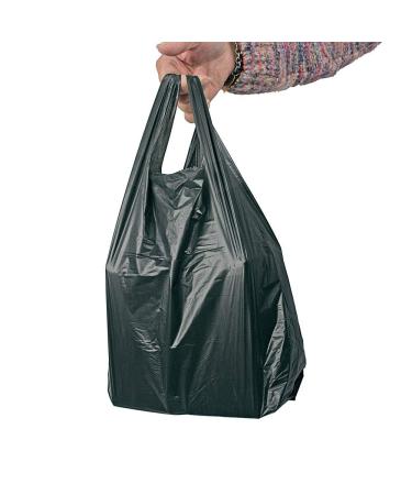 100 x Heavy Duty Black Refuse Nappy/Doggy Carrier Bags 8" x 13" x 18"