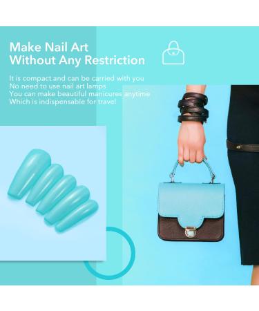 Dipping Powder Nails Set - Aokitec Sky Blue 28g | DIY & Salon French Nail Art | Top Quality Dipping Nail Powder - Buy Online on GoSupps.com