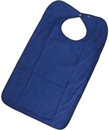 Supvox Double Layer Waterproof Bibs & Eating Apron for Seniors Adults & Kids - Washable Dining Protection (Dark Blue) - Buy Online on GoSupps.com