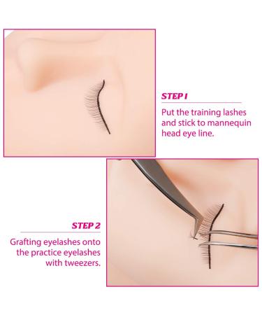 25 Pairs Exercise Eyelashes & 7 Pairs Eye Pads - Beginner Eyelash Extension Accessories | Self-Adhesive Artificial Eyelash Strips - 65-Part Set - Buy Online on GoSupps.com