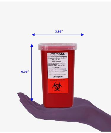 1 Quart Oakridge Sharps Container (Pack of 3) with Flip Lid - Ideal for Diabetics - Buy Online on GoSupps.com