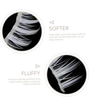 FOMIYES 3 Pairs Makeup False Eyelashes False Lash False Eyelashes Drama Lashes Cosmetic Lashes Natural False Eyelashes Carnival Makeup Supplies Upper Eyelashes Fiber 3d Fluffy White - Buy Online on GoSupps.com