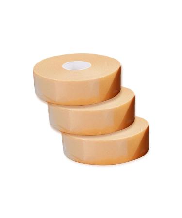 SWYSGS 3 Rolls 2.5cm Moleskin Tape Soft Cotton Tape Adhesive Blister Prevention Tape for Sensitive Skin Other Skin Irritations