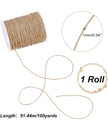 PandaHall 1mm Waxed Cotton Cord Thread - 100 Yards for Bracelet Necklace Making and Crafting - Burlywood - Buy Online on GoSupps.com