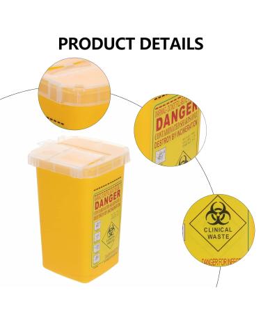 Healvian Sharps Container Sharps Disposal Container Biohazard Needle and Syringe Disposal Small Sharps Bin Professional Needle Container (Yellow) Sharps Disposal Box - Buy Online on GoSupps.com