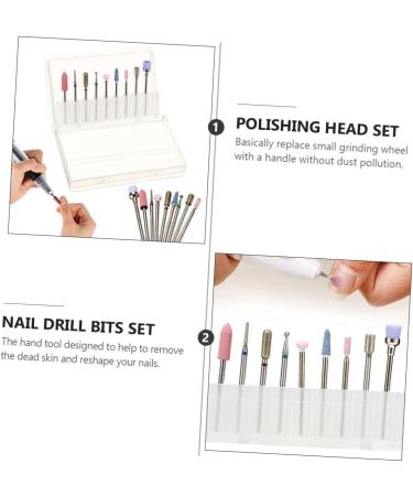 minkissy Nail Set Manicure Drill Bits Nails Kit Diamond Drill Bits Professional Nail Drill Acrylic Nails Drill Bit Acrylic Nail Polishing Kit Nail Kits Corundum Earphone Metal - Buy Online on GoSupps.com