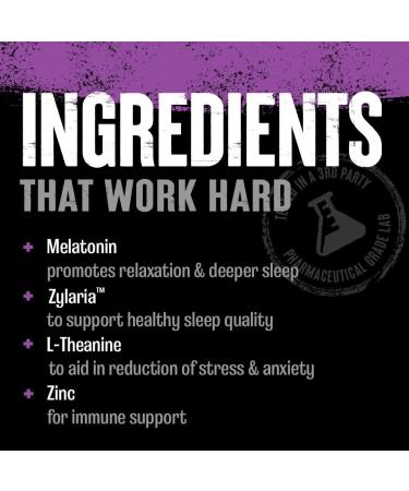 Animal PM - Sleep Aid for Adults Non-Habit Forming Relaxation Enhancer and Mood Support with Melatonin L-Theanine Zylaria Zinc Magnesium Vitamin B6 GABA + AKG Anabolic Stack Supply 30 Count - Buy Online on GoSupps.com