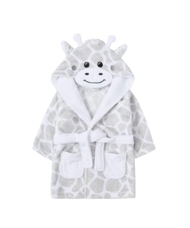 undercover lingerie Babies/Toddlers Infant Kid Soft Fleece Hooded Robe Bathrobe 18-24 Months Giraffe