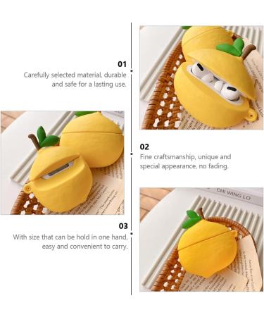 UKCOCO 1Pc Lemon Headphone Case Silicone Earbud Case Earphone case Skin Earphone case Protector Leather Protector Silicone Wireless Earphone Cover Pro2 Plastic case Printing Silica Gel Yellow 8x7.5x4cm - Buy Online on GoSupps.com