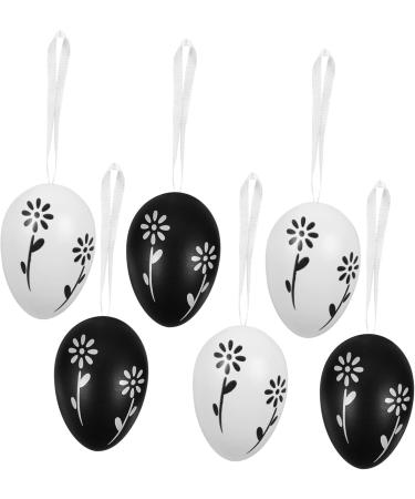 Cabilock 12 Pcs Easter Eggs Easter Hanging Eggs Adorable Egg Ornament Egg Ornaments Basket Mini Plastic As Shown 2x2pcs 6X4CMx2pcs - Buy Online on GoSupps.com