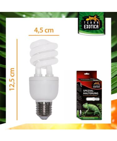 Terra Exotica Compact Mini UVB 13 Watt Full Spectrum Daylight Lamp - Choose 2.0 5.0 or 10.0 UVB for Terrariums - Buy Online on GoSupps.com