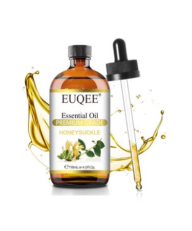EUQEE Honeysuckle Essential Oil 118ml Pure Honeysuckle Oil Premium Essential Oil - with Glass Dropper Great for Diffuser DIY Soap Candle Making - 4Fl. OZ Honeysuckle 4 Fl Oz (Pack of 1)
