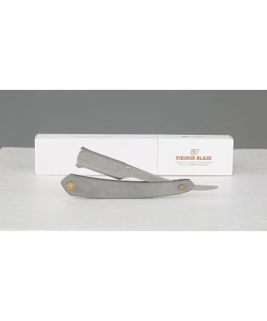 VIKINGS BLADE Single Edge Straight Razor with 50 Swedish Steel Blades | Classic Barber Shavette - Eco-Friendly & Reusable - Buy Online on GoSupps.com